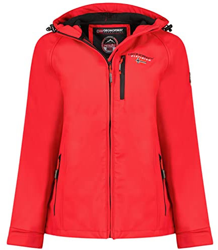 Veste Softshell Femme Geo Norway Tacer - Imperméable et Coupe-Vent femme - Vêtement/Manteau avec manches longues (as4, alpha, x_l, regular, regular, Rouge)