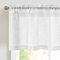Vangao Voile Scheibengardine Transparente Bistrogardine Sheer Unifarbige Tunnelzug Küchenvorhang Gaze Kurze Gardine für Klein Fenster Küche Wohnzimmer Schlafzimmer Weiß 130x40cm (BxH) 1 Stück