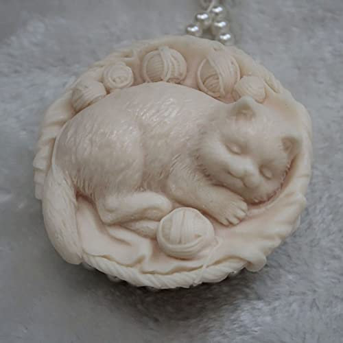 Katze in Schüssel Form Katze Kerze Form Katzen Seife Form Tonform Kerzenherstellung Formen Bastelbedarf 3D-Form Silikonform für Harz Harz Gießform Tierform