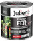 Julien Peinture Fer Anti-Rouille Brillant - Portes, grilles, portails, mobilier de jardin en métal - Noir Brillant 0,25 L
