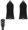 BNOYONERAS Truss Rod Abdeckung für Gitarre, 2 Löcher, Kunststoff, Schwarz, Gitarren-Zubehör, 2 Stück