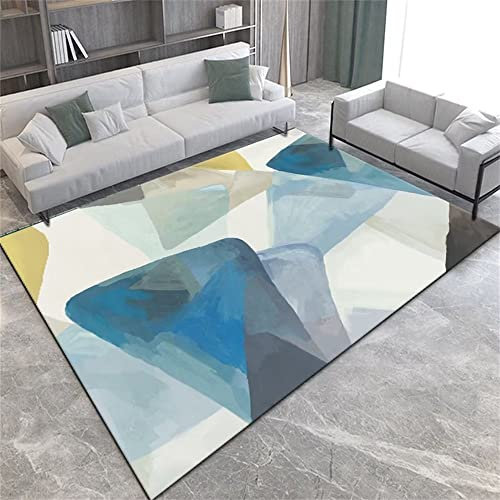 DJHWWD auslegeware Kinderzimmer Teppiche Mädchen Blauer rechteckiger Teppich, Esszimmerteppich, Schlafzimmerteppich, maschinenwaschbar Kinder 200X300CM