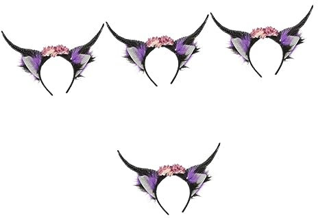 GALPADA 4stücke Haarreifen Für Halloween Teufelshörner Cosplay Zubehör Für Partys Lustiges Horn Haarband Für Kostüme Und Leicht Und Zu Tragen
