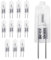 LedWekei G4-Halogenlampen, 12V, 50 W, 2-polige transparente Kapsellampe, dimmbare 2700 K warmweiße Glühbirnen (12er-Pack)
