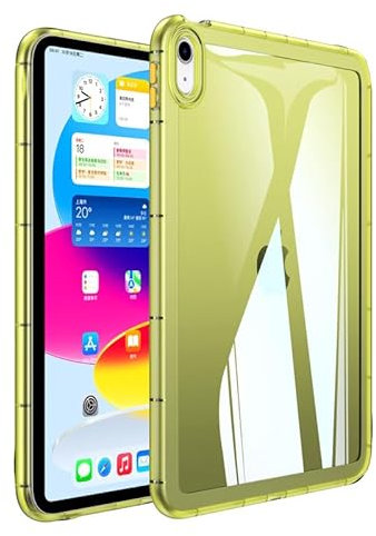 For iPad Mini 6 8.3 Inch Tablet Case, Soft Clear Transparent Case For iPad Mini 6th 2021, Shock Absorption, Slim Fit Lightweight Bumper Case, Yellow