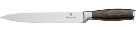 CHEF CUISINE Fleischmesser, Pakka Braun, Rostfreier Klingenstahl, Geschmiedet, Handgeschliffen & poliert, Fugenlose Verbindung, Ergonomischer Griff