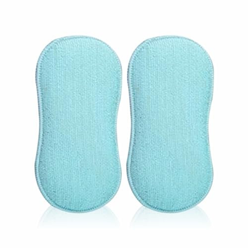 Kitchen Sponge Microfibre Pads Glass & Tile Buddy Antibacterial Sponges Washing Up Absorbent Cleaning Scouring Pad For Sink Countertop Dish Pan Home Cleaner Accessory Assorted Colour 19x9.5x1.8cm(2Pc)