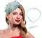Bohend Fascinator Hut Blume Pillbox Vintage Bogen Derby Hüte Tea Party Hochzeit Strasssteine Haarschmuck für Frauen und Mädchen (Polyester, grün)