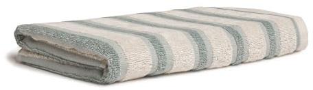 Möve Bohemian Dreams Cross Stripes Duschtuch 67 x 140 cm aus 100% Baumwolle, Nature/Tea
