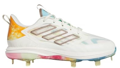 Adizero PureHustle 3 Elite Summer Bash Cleats, Cloud White Chalky Brown Off White, 40 2/3 EU