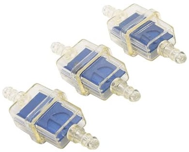 Partuto 3 Pcs Universal Motorcycle Fuel Filter - Plastic Blue Clear