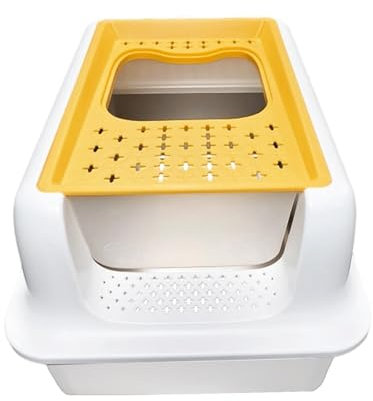 Lettiera chiusa per gatti, lettiera chiusa, grande lettiera per gatti, sabbiera chiusa per gatti, gattini, lettiera extra grande, lettiera resistente agli spruzzi d'acqua