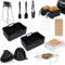 FEU Air Fryer Accessories,10 pcs Ninja Air Fryer Accessories, Air Fryer Rack and AF451 with Racks, Gloves & Silicon Liners, Brush,Tong, Clip, Paper Lining, and Spatula,Ninja Air Fryer Liners