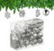 Relaxdays Weihnachtskugeln 100er Set, glitzernd, matt & glänzend, Baumschmuck, Kunststoff, 10 versch. Designs, Silber