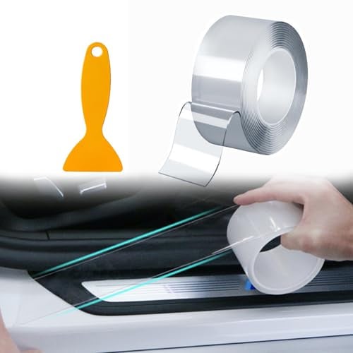 VBGURR Film de protection de peinture transparent universel pour seuils de portière de voiture (5 cm x 10 m)