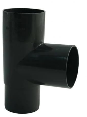 Marley Regenrinnen System Dachrinnenteile DN 53 Fallrohrsystem Anthrazit RAL 7016 Dachrinnenset aus PVC (Rohrabzweig 87° DN 53/53)