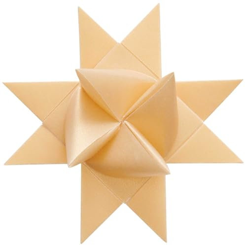 Generisch Fröbelstreifen Fröbelsterne basteln Faltstreifen transparent Gold goldfarben 40 Streifen, 1,5x45 cm und 2,5x86 cm für 10 Sterne Transparentpapier