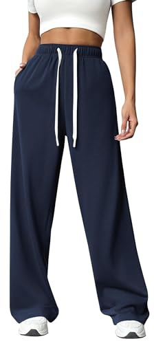 PINSPARK Jogginghose Damen Baggy Sporthose Weites Gerades Bein Sweatpants