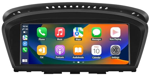 Android 14 Car Radio per BMW 5er E60 & 3er E90, 8.8 IPS QLED Touchscreen, CarPlay, Android Auto, Bluetooth 5.0, 4G & WiFi,CCC Sistema, Octa Core 4GB+64GB