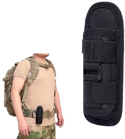 Srvauyea Taschenlampen Holster, Taschenlampenhalter, Taktische Taschenlampe Holster Tasche, Nylon Taschenlampe Holster, LED Taschenlampen Holster mit 360° Drehbarem Clip für Wandern Camping Training