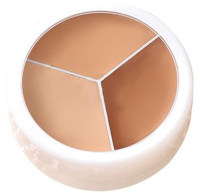 Farbkorrektur-Palette, Concealer Cream Makeup, Highlighter Face Palette, 3 Farbtöne, lang anhaltende Formel, ideal für Hautton oder professionelle Make-up-Anwendung