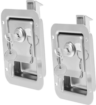 ABOOFAN 2stücke Türriegelschloss Aus Edelstahl Ersatz Für LKW-kastenriegel Paddelriegel Für Anhänger Und Werkzeugkasten Installieren Robust Für Harte Bedingungen
