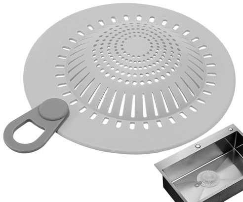 FVPKYUR Grille Anti-Cheveux en Silicone pour Canalisation | Protège-Douche Souple pour Balcon,Accessoire de Filtre pour Évier Cuisine et Salle de Bain - Piège Cheveux