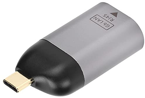 POENVFPO Ethernet -Adapter ohne Treiberunterstützung 10/100/1000 Mbit/s Übertragungsrate USB C RJ45 Adapter Plug and Play (#1)