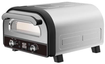 HEAT450 il Forno Pizza Professionale Cuoce in 2 minuti scalda fino a 450° Piano cottura in pietra refrattaria da 32 cm rimovibile 2300W
