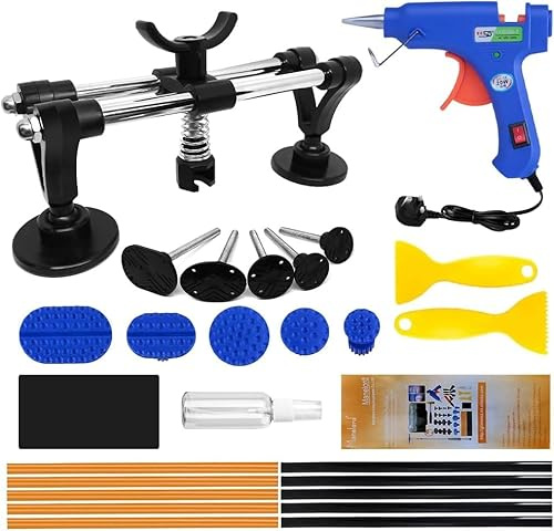 Manelord Auto Dent Puller Set with Double Pole Bridge Dent Repair Kit for Car Body Dent