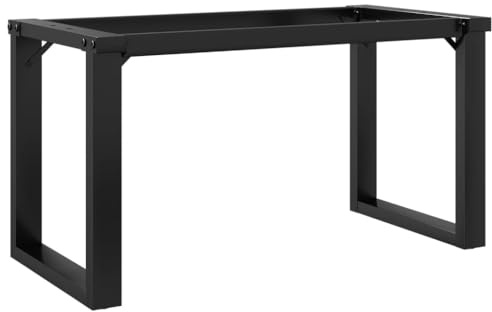 mtlskopl Pieds de table basse en O - 80 x 40 x 43 cm - En acier noir - Design industriel - Haute capacité de charge - Montage rapide