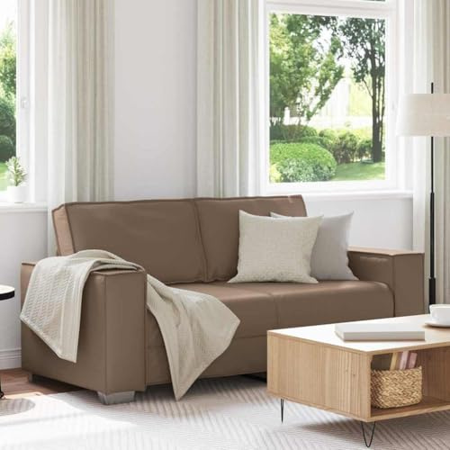 Shivorasphere Zweisitzer-Sofa Cappuccino 180 cm Kunstleder Polstergarnitur für Wohnzimmer mit Schlaffunktion und Stauraum, modernes Ecksofa mit Relaxfunktion, hochwertiges Bettkasten-Design