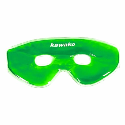 Kawako Gel Augenmaske/Migränemaske mit Komfort-Klettverschluss - Farbauswahl, Farbe:Grün