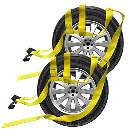 bang4buck verstellbar Tow Dolly Rad Netz-Set flach Haken – Breaking Stärke: 10.000 LB Super Strong