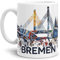 Tassendruck Bremen-Tasse Skyline - Kaffeetasse/Mug/Cup - Qualität Made in Germany