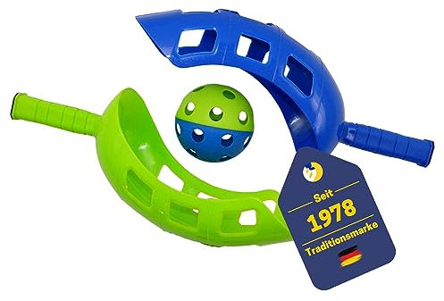 BEST SPORTING Fangball-Spiel I Scoop-Ball Set mit 2 Schlägern & 1 Ball I Fangspiel mit Ball in grün/blau I Fang-Ball Spiel für Kinder & Erwachsene I Scoop-Ball Wurf und Fangspiel I Sport-Zubehör