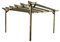 Wooden pergola kit - Chamfered design rafters (4.2m x 4.2m 4 posts, Rustic Brown)