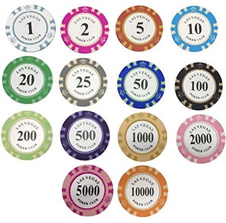 14 Stück Pokerchips Texas Hold'em Clay Poker Chipsatz Poker Chips für Poker, um das Spiel für den Tag der Freunde der Familie zu spielen Entertainment Spiel Tokens Bingo Chips Karten Spiel Zubehör