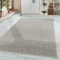 HomebyHome Teppich Wohnzimmer 60x100 cm Läufer Beige Einfarbig Meliert Design - Schlafzimmer Teppich Kurzflor Extra Weich Pflegeleicht Teppiche für Küche Esszimmer - Carpet Living Room
