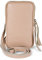 styleBREAKER Sac à bandoulière en cuir pour téléphone portable avec surface grainée, fermeture éclair, mini sac en cuir véritable 02012374, couleur:Vieux rose-
