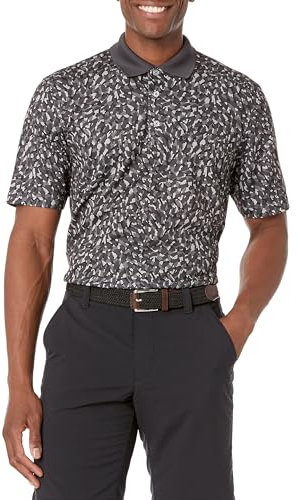Amazon Essentials Herren Golf-Poloshirt, Feuchtigkeitsableitend Schnell Trocknend, Kurzarm, Grau Malerei-stil, XXL
