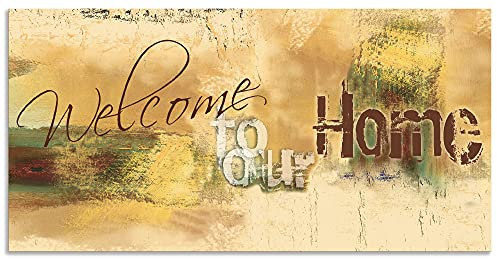 ARTland Wanddeko Wandbild Alu Verbundplatte für Innen & Outdoor Bild Bilder mit Sprüchen Home Abstrakt Kunst Shabby Landhausstil T9LO