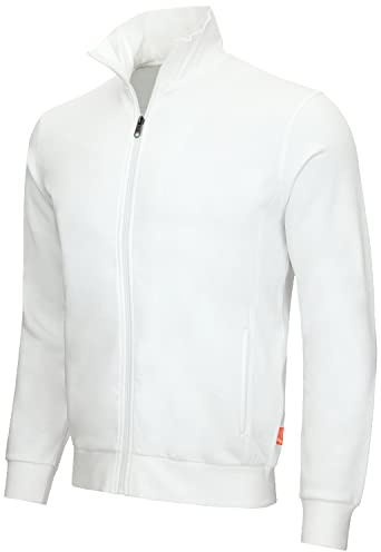 Nitras Motion TEX Light 7020 Arbeits-Pullover - Pulli mit Reißverschluss - Sweater für die Arbeit - Weiß - L