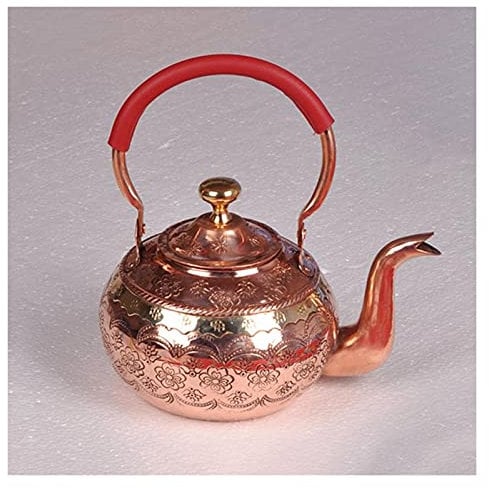 jiaquanwufeng-2022 teapot Red Copper Tea Kettlet Chinese Style Handmade Tea Set Brew Tea Pot with Tea Drain Teapot For Electric Ceramic Stove tea kettle (Size : 1500ML)