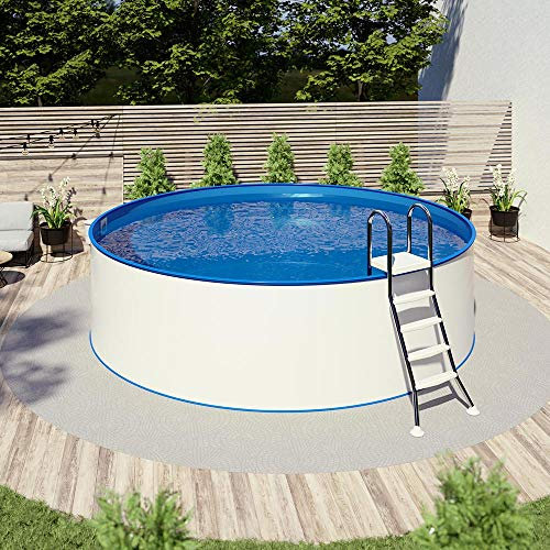 POOL Total Rundpool-Set Bronze Ø 5,00 x 1,20 m, Folie blau 0,80 mm, aufgestellt