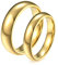 ANAZOZ Partnerringe Wolfram, Trauringe Paarpreis Personalisierte Damen gr.52 und Herren gr.54 Polierter Goldring 4mm 6mm