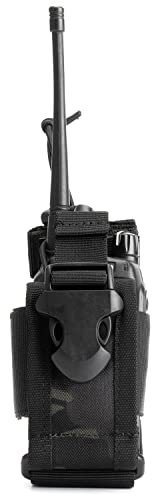 VIPERADE Walkie Talkie Tasche,MOLLE Funkgerätehalter,Verstellbare Funkgeräte Holster für Weste,Walkie Talkie Halter Radio Holster für Gürtel,Multifunktionale Radio Pouch Funkgerät Tasche -Black Camo