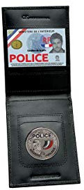 Gk Pro Porte carte forces de l'ordre Vertical 2 volets