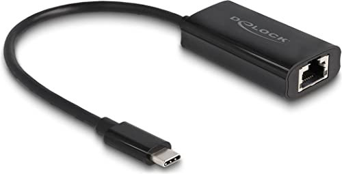 DeLOCK USB Type-C™ Adapter zu Gigabit LAN mit Power Delivery 100 Watt