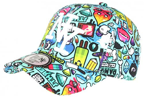 Hip Hop Honour Cap NY Türkis und Weiß Streetwear Design Baseball Lisky – Einheitsgröße – Grün